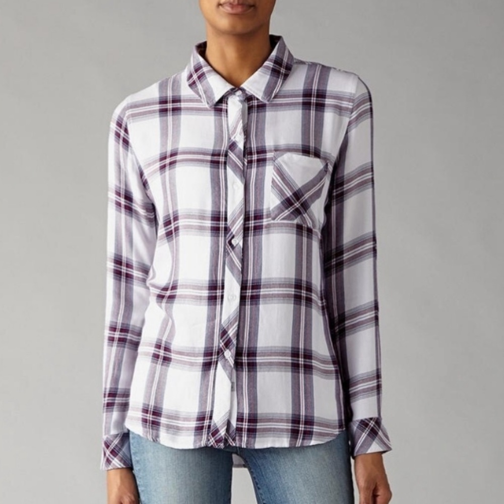 Rails Hunter Plaid Button Down Blouse - image 2
